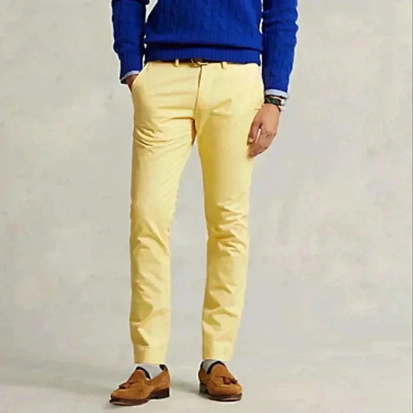 VINTAGE 80S Polo by Ralph Lauren Preston Pant Yellow - Picture 2 of 11